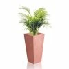 65cm Terracotta Fibrecotta Tall Flared Square Planter