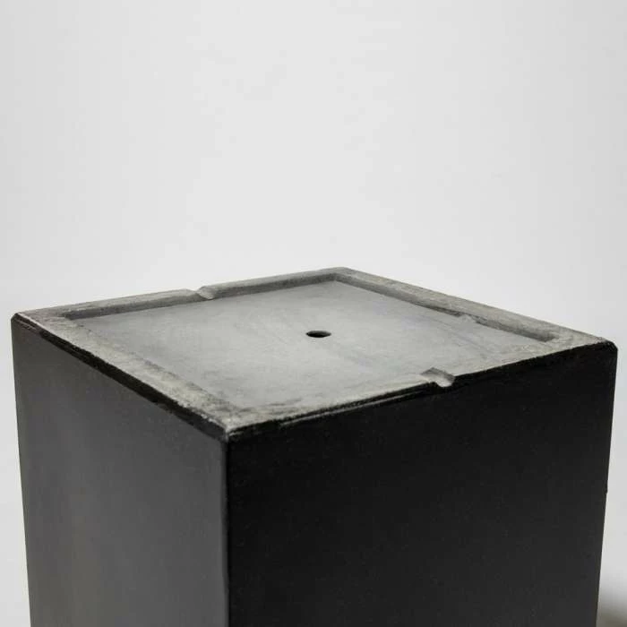 50cm Terracotta Fibrecotta Dark Grey Cube Planter 4 50cm Terracotta Fibrecotta Dark Grey Cube Planter - Image 4