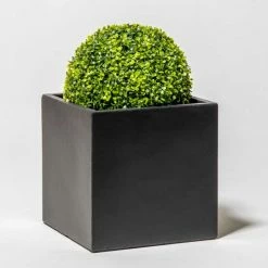 50cm Terracotta Fibrecotta Dark Grey Cube Planter 9 50cm Terracotta Fibrecotta Dark Grey Cube Planter -Cheap PLANTERS Store PP1764XL add image 3 52e1