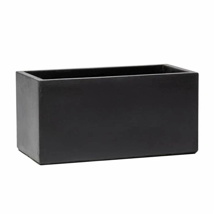 60cm Terracotta Fibrecotta Dark Grey Trough Planter 4 60cm Terracotta Fibrecotta Dark Grey Trough Planter - Image 4