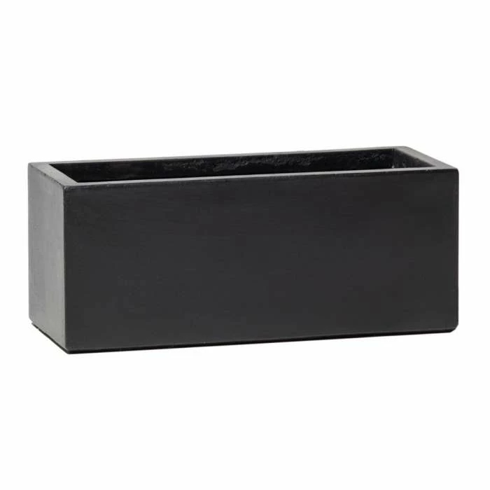 50cm Terracotta Fibrecotta Dark Grey Trough Planter 2 50cm Terracotta Fibrecotta Dark Grey Trough Planter - Image 2