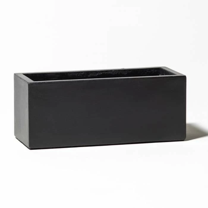 50cm Terracotta Fibrecotta Dark Grey Trough Planter 1 50cm Terracotta Fibrecotta Dark Grey Trough Planter