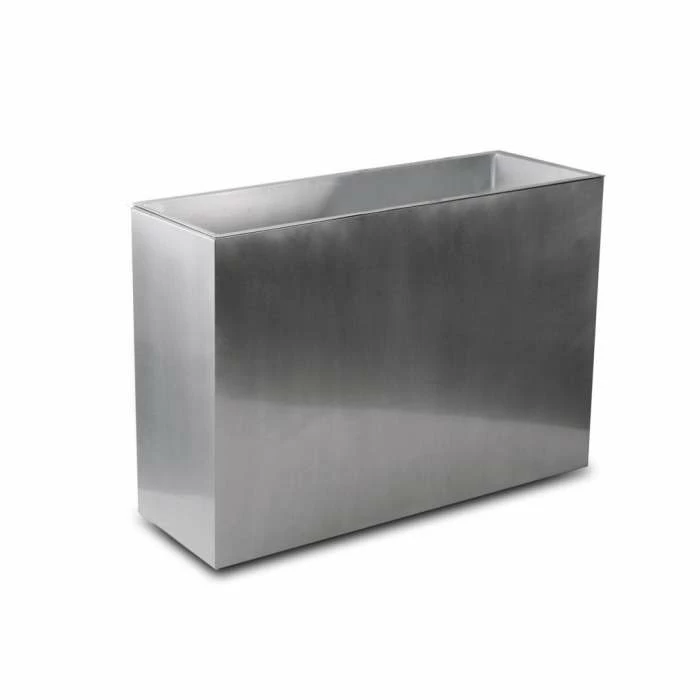 95cm Zinc Tall Trough Planter with Insert in Silver - By Primrose™ 1 95cm Zinc Tall Trough Planter with Insert in Silver - By Primrose™