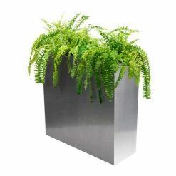 89cm Zinc Tall Trough Planter with Insert in Silver - By Primrose™ -Cheap PLANTERS Store PP1771M add image 1 6bf9