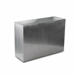 89cm Zinc Tall Trough Planter with Insert in Silver - By Primrose™ -Cheap PLANTERS Store PP1771M add image 2 0e86