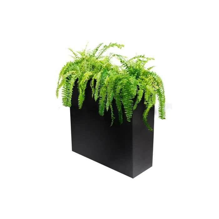 80cm Black Zinc Tall Trough Planter With Insert - By Primrose™ 4 80cm Black Zinc Tall Trough Planter With Insert - By Primrose™ - Image 4