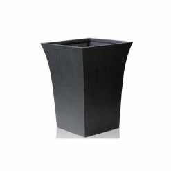H50cm Black Square Flared Planter - By Primroseâ„¢