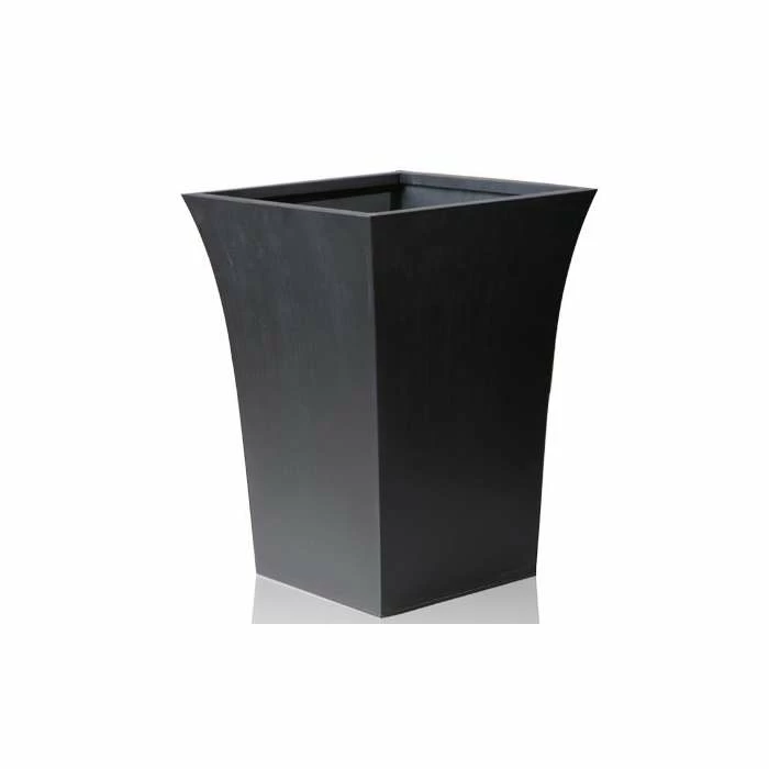 H44cm Black Square Flared Planter - By Primrose™ 1 H44cm Black Square Flared Planter - By Primrose™