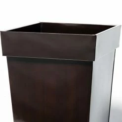 H80cm Mocha Brown Zinc Tall Flared Square Planter - By Primrose™ -Cheap PLANTERS Store PP1891L add image 3 5d0d
