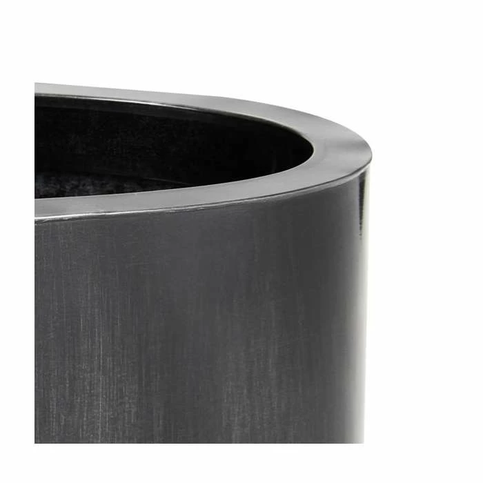 W60cm Platinum Low Oval Zinc Galvanised Planter - By Primrose™ 4 W60cm Platinum Low Oval Zinc Galvanised Planter - By Primrose™ - Image 4