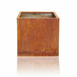 H60cm Large Corten Steel Cube Planter -Cheap PLANTERS Store PP2025L add image 2 9195