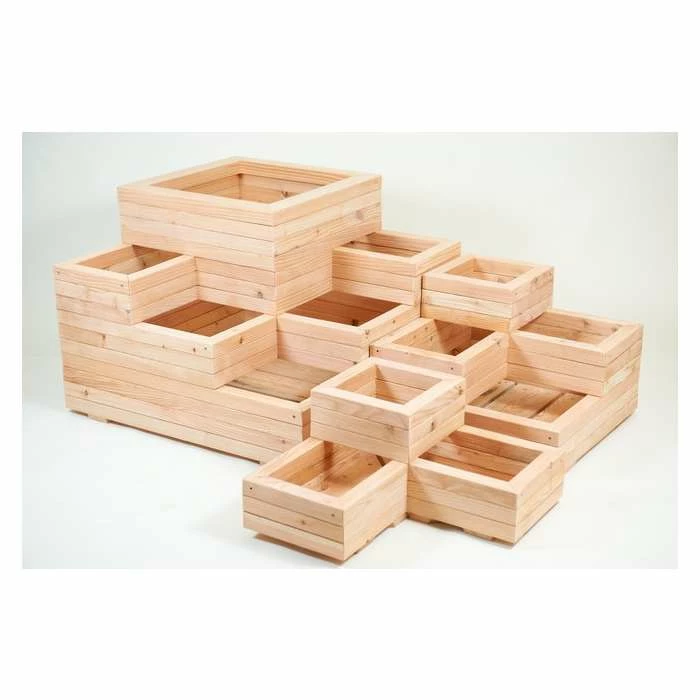 60cm Larch Wood Small Spiral Planter 2 60cm Larch Wood Small Spiral Planter - Image 2