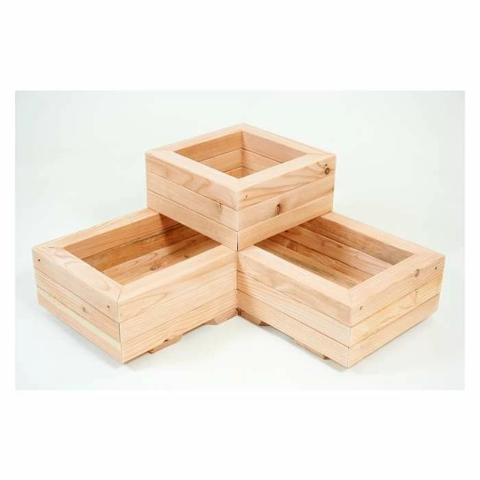 60cm Larch Wood Small Spiral Planter 1 60cm Larch Wood Small Spiral Planter