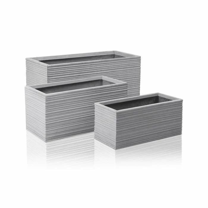 50cm Terracotta Fibrecotta Berniss Trough Planter 5 50cm Terracotta Fibrecotta Berniss Trough Planter - Image 5