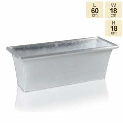 60cm Zinc Galvanised Trough Planter - By Primrose™ 7 60cm Zinc Galvanised Trough Planter - By Primrose™ -Cheap PLANTERS Store PP2101L b3fd