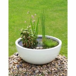 72cm Fibreglass High Gloss Low Bowl Planter - By Primrose™ -Cheap PLANTERS Store PP2108WHT add image 4 cf1e