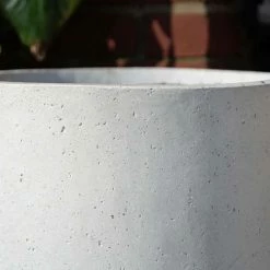 Cylinder 45cm Handmade Fiberstone Planter in White - Exclusive to Primrose -Cheap PLANTERS Store PP22WHTM PP22WHTL 4 649b