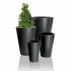 69cm Polystone Black Calgary Tall Planter -Cheap PLANTERS Store PP2354L add image 2 b163