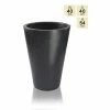 54cm Black Calgary Polystone Tall Planter