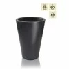 89cm Polystone Calgary Black Tall Planter