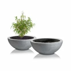 70cm Polystone Lismore Grey Low Planter -Cheap PLANTERS Store PP2358S add image 6 6924