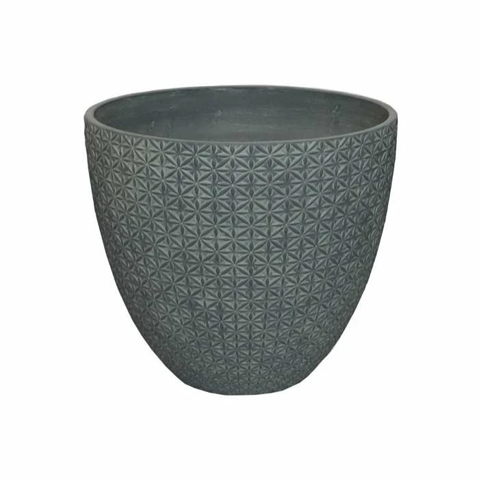H32cm Small Frostproof Concrete Star Egg Planter in Engraved Design 1 H32cm Small Frostproof Concrete Star Egg Planter in Engraved Design