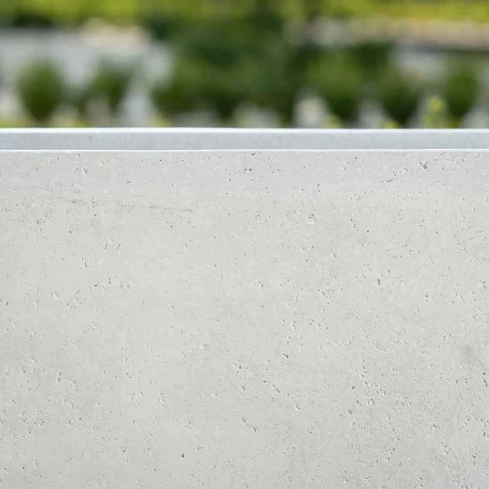 Trough 80cm Set of 2 Handmade Fiberstone Planters in White - Exclusive to Primrose 2 Trough 80cm Set of 2 Handmade Fiberstone Planters in White - Exclusive to Primrose - Image 2