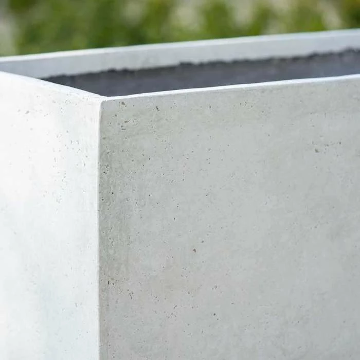 Trough 100cm Handmade Fiberstone Planter in White - Exclusive to Primrose 3 Trough 100cm Handmade Fiberstone Planter in White - Exclusive to Primrose - Image 3