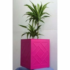 53.5cm Fibreglass Large Lattice Design Planters