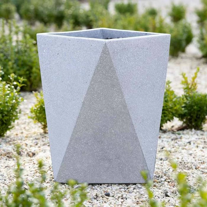Hexagon 47cm Handmade Fiberstone Planter in Grey - Exclusive to Primrose 2 Hexagon 47cm Handmade Fiberstone Planter in Grey - Exclusive to Primrose - Image 2
