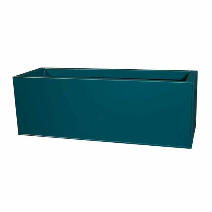 70cm Zinc Galvanised Teal Trough Planter - By Primrose™ 2 70cm Zinc Galvanised Teal Trough Planter - By Primrose™ - Image 2