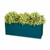 70cm Zinc Galvanised Teal Trough Planter - By Primrose™