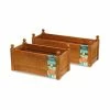 87cm Timber Beech Stain Classic Trough Planter