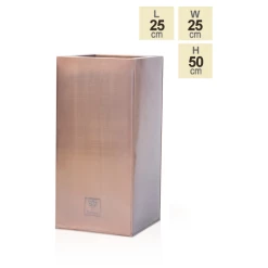 H50cm Zinc Galvanised Tall Cube Planters in Copper - By Primrose™ 9 H50cm Zinc Galvanised Tall Cube Planters in Copper - By Primrose™ -Cheap PLANTERS Store PP2828S main image cda1