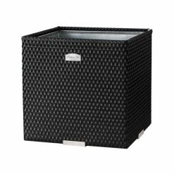 46cm Polyrattan Cube Planter available in 8 colours - Brown and Black