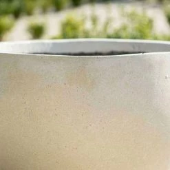 Round 60cm Handmade Fiberstone Planter in Cream - Exclusive to Primrose -Cheap PLANTERS Store PP28CRM 3 c557
