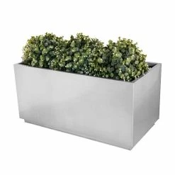 60cm Zinc Galvanised Kick-Bottom Trough Planter in Silver by Primrose™ -Cheap PLANTERS Store PP3007L feed image 4ab4