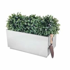 60cm Zinc Galvanised Kick-Bottom Trough Planter in Silver by Primrose™ -Cheap PLANTERS Store PP3007S add image 3 7d9b