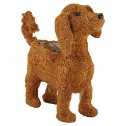 24cm Coco Fibre Dog Shaped Planter