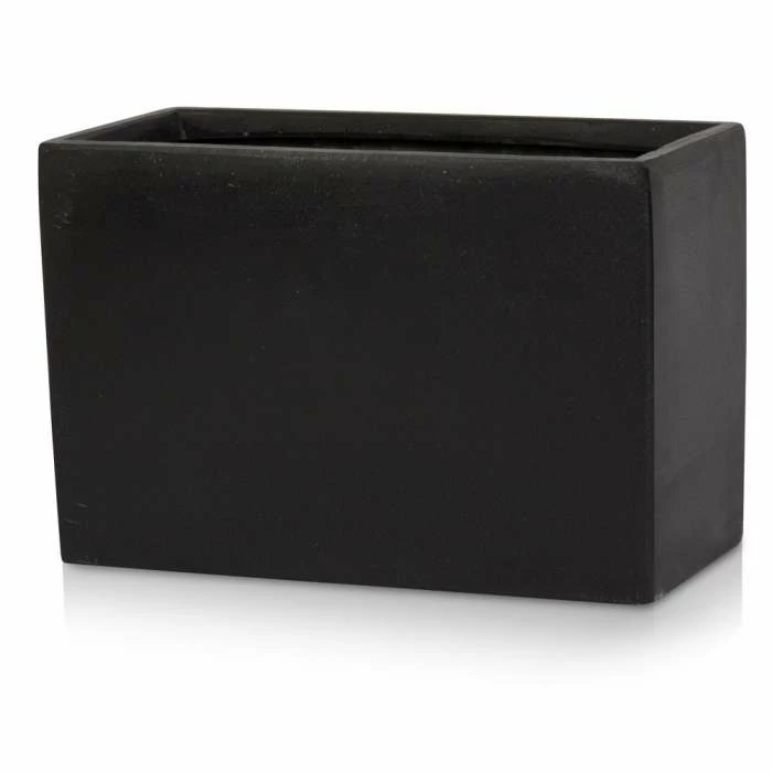 30cm Light Polystone Small Trough Pot in Black 1 30cm Light Polystone Small Trough Pot in Black