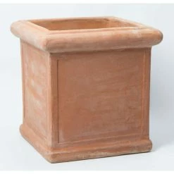 D37cm Medium Terracotta Cube Planter