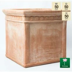 H50cm Large Light Terracotta Large Cube Planter -Cheap PLANTERS Store PP3962 add image 5 355d