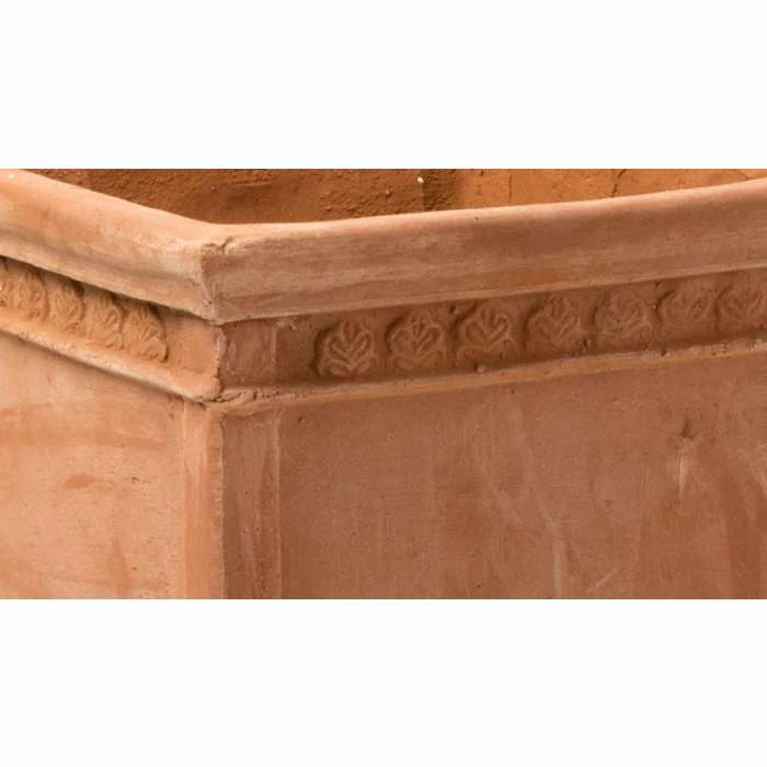 Light Terracotta Cube Planters - Mixed Set of 3 - H30/40/50cm 2 Light Terracotta Cube Planters - Mixed Set of 3 - H30/40/50cm - Image 2