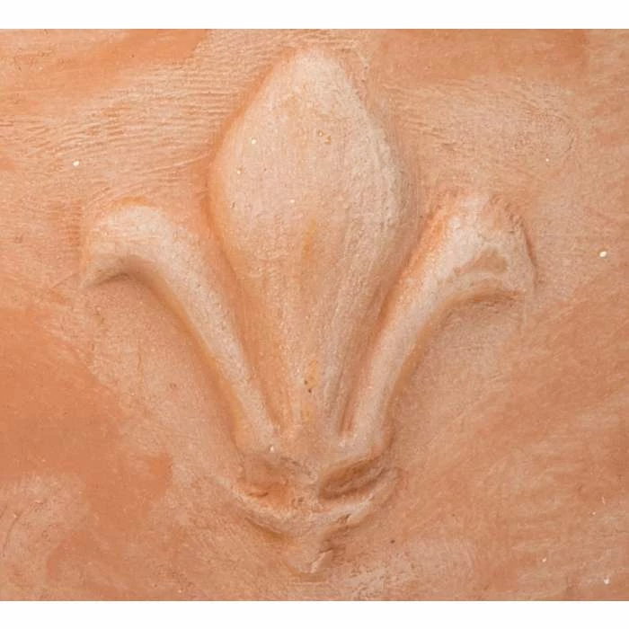 D30cm Terracotta Pot With Fleur De Lis 3 D30cm Terracotta Pot With Fleur De Lis - Image 3