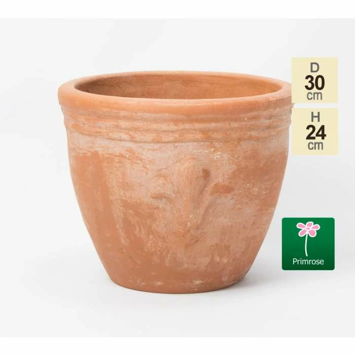 D30cm Terracotta Pot With Fleur De Lis 1 D30cm Terracotta Pot With Fleur De Lis