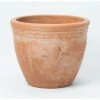 D38.5cm Terracotta Planter With Fleur De Lis