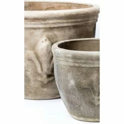 D47cm Stone Terracotta Planter With Fleur De Lis -Cheap PLANTERS Store PP3971 add image 3 673e