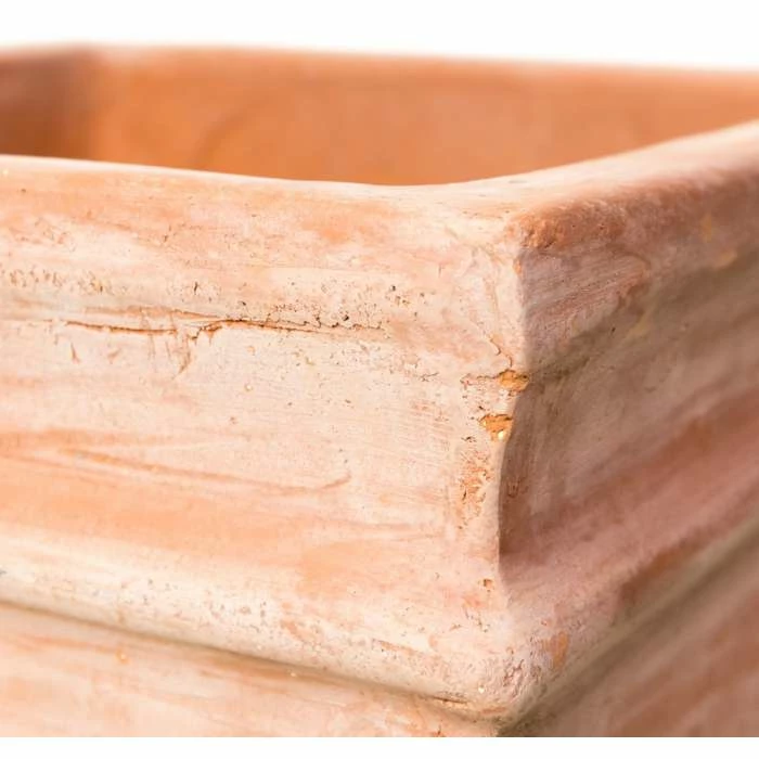 H59cm Terracotta Tapered Cube Planter 2 H59cm Terracotta Tapered Cube Planter - Image 2