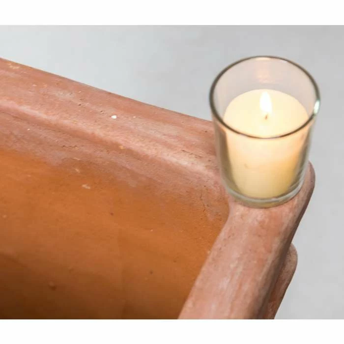H59cm Terracotta Tapered Cube Planter 4 H59cm Terracotta Tapered Cube Planter - Image 4