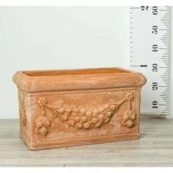W54cm Small Terracotta Trough With Detail -Cheap PLANTERS Store PP3977 add image 4 8821